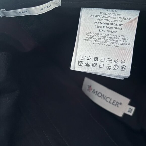 Moncler Pantalone Sportivo Trouser Pants 36R Size 52 Navy Blue Made in Italy - Picture 7 of 8